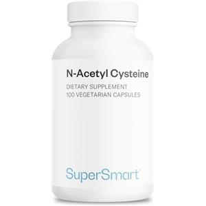 Supersmart N-Acetil Cisteina (NAC) - Booster di glutatione - Antiossidante e disintossicante - Antietà - Protegge il fegato - Contro lo stress ossidativo - Senza OGM - Senza glutine - Supersmart