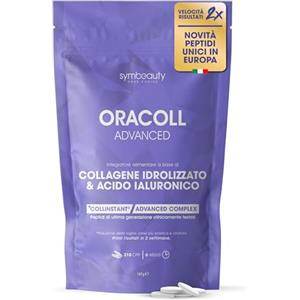 SYMBEAUTY ORACOLL Collagene e Acido Ialuronico 2500mg [210 CPR] - Collagene Idrolizzato, Integratore Capelli e Pelle | Q10, Vitamina C, Biotina, Zinco - Collinstant LMW