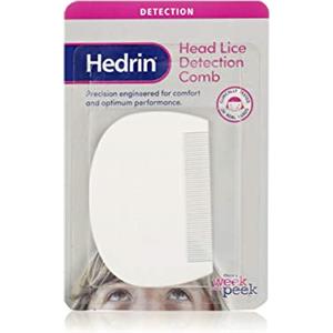 Hedrin Pettine per lendini, rileva e rimuove rapidamente pidocchi e uova, trattamento rapido ed efficace, adatto a tutti i tipi di capelli, adulti e bambini (confezione da 1)
