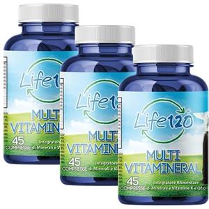 Life 120 - Multivitaminico 45 compresse con Minerali e Vitamine, Adatto a Uomini e Donne, 3 Confezioni da 45 Compresse