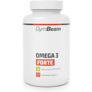 GymBeam Omega 3 Forte Capsule, 1000mg di Olio di Pesce per Porzione, Contiene EPA e DHA, Supporto per la Salute del Cuore, Funzioni Cerebrali e Protezione della Vista (90 cps)