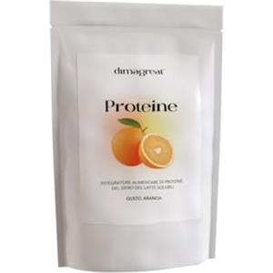 DIMAGREAT Proteine in Polvere Isolate 750g Gusto Arancia, Made in Italy - Effetto Drenante Forte Dimagrante - Con Citrullina, Acetil L Carnitina e Aminoacidi Essenziali (Arancia, 750g)