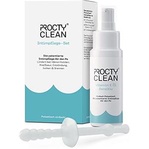 ProctyClean Kit per l'igiene intima del sedere. Brevettato! Aiuto rapido attraverso l'igiene intima. Soprattutto in caso di emorroidi, ragadi anali, prurito e bruciore. Per donne e uomini.