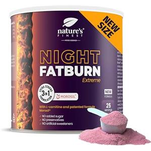 Nature's Finest by Nutrisslim Night Fatburn Extreme - Integratori per Dimagrire Velocemente con Morosil, L-Carnitina, Estratto di Valeriana e di Vino Rosso - Brucia Grassi Naturale Pancia Piatta