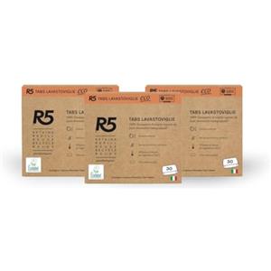 R5, Eco Tabs Lavastoviglie, 90 Pastiglie Lavastoviglie, con Tensioattivi di Origine Vegetale, Certificate Ecolabel, Made in Italy, 3 x 30 Pods