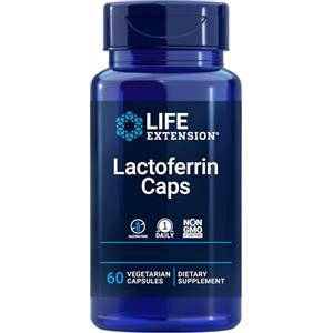 Life Extension, Lactoferrin, con 95% di Apolactoferrina, 60 Capsule, Testato in Laboratorio, Senza Glutine, Vegetariano, Senza Soia, Non OGM