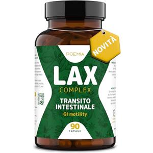 POEMIA Lassativo Naturale Alle Erbe Per Trattamento Stitichezza Ammorbidente Feci 90 Capsule Vegano Con Senna Liquirizia Malva Per Intestino Pigro Lax Poemia