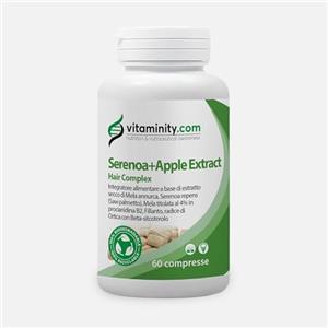 Vitaminity Serenoa Repens e Apple Extract Hair Complex - Integratori per Capelli con Serenoa Repens, Saw Palmetto, Mela Annurca, Azione Anticaduta Capelli Donna e Uomo - Formato da 60 cp