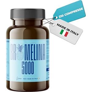 Bluma Bromelina Forte Drenante 5000 GDU, Made in Italy - Dimagrante 210 Compresse, Integratore Alimentare Anticellulite, Digestivo - Brucia Grassi Extra Potente e Veloce - Per Dimagrire e Pancia Piatta