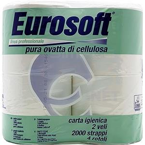 Simpletek - 4 Rotoli di Carta Igenica | 2000 Strappi 2 Veli Confezione da 4 Rotoli
