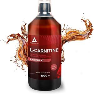 Bodyathlon L-Carnitina EXTREME XT 1 Litro- Con Taurina e Guarana- Integratore sportivo Gusto Cola- Energia extra- Potente- Miglioramento delle prestazioni e del recupero- Dose sicura- Vegan- Bodyathlon