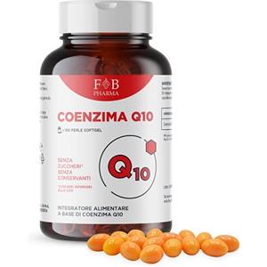 F B PHARMA FB PHARMA - Q10 COENZIMA -180 perle in soft gel di Q10 ubichinone - aiuto per la circolazione di gambe, pelle - energia e stanchezza - Formula studiata in Italia