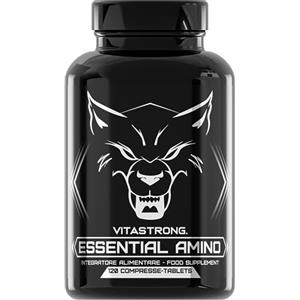 Vitastrong. Aminoacidi Essenziali EAA Vitastrong, 8 EAA Aminoacidi Essenziali con BCAA Amminoacidi Ramificati Leucina, L Lisina, L Triptofano, Metionina 120 Compresse per Pre Workout, Intra Workout, Post Workout