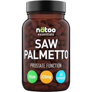 NÄTOO Saw Palmetto - 60 capsule (1 mese di integrazione) - integratore a base di estratto di Serenoa Repens - Promuove le funzionalità della prostata - Adatto anche ai Vegani