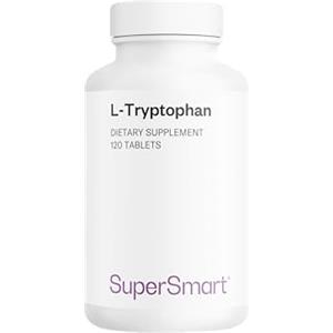 Supersmart L-Tryptophan 1000mg al giorno - Qualità del sonno e dell'addormentamento - Precursore di Serotonina, Melatonina, 5-HTP e Niacina - Vegano - Senza glutine - Supersmart
