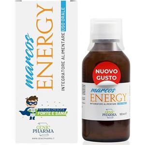 GENIC PHARMA MARCOS ENERGY |Vitamine per Bambini | Integratore Alimentare Multivitaminico |Sciroppo Ricostituente, Stimolante dell'appetito e delle Difese Immunitarie. Made in Italy