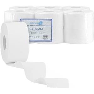 SIMPLETEK - 12X Rotoli di Carta Igienica Lavamani 609 Strappi 2 Veli Compatibile con Jumbo Dispenser da Bagno Ufficio Officina Industriale Professionale