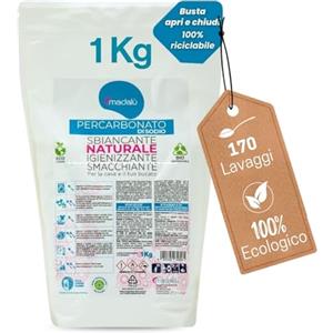 MAMICUP Percarbonato di Sodio per Bucato Puro (1 Kg, 170 Lavaggi) Smacchiatore Bucato, Sbiancante, Smacchiante, Igienizzante Naturale, Antimuffa per Muri Interni, Busta Richiudibile 100% Riciclabile