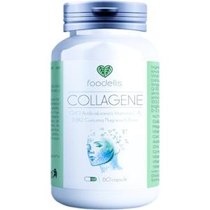FOODELIS Collagene marino con acido ialuronico | Premium Integratore | 2 mesi | + CURCUMA + Q10 + Zinco | Articolazioni e ossa forti | Pelle liscia | Capelli sani | collagene e acido ialuronico