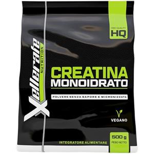 Xellerate Nutrition Creatina Monoidrata in Polvere Micronizzata 500g - 5+ Mesi - Creatine Monoidrato Altamente Solubile, Pura, Gusto Neutro - 100% Vegana - Include Dosatore - Prodotta in Europa - Xellerate Nutrition