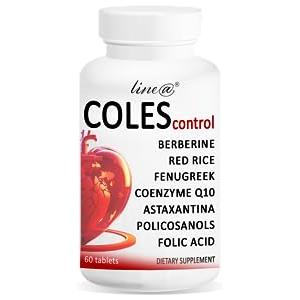 Line@Diet COLEScontrol Integratore Alimentare con Riso Rosso | Policosanoli | FIENO GRECO | Acido Folico | Coenzima Q10 | Astaxantina e Berberis Aristata | 60 Compresse | 2 MESI!