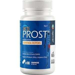 Agocap Actiprost, SERENOA REPENS 400mg e SAW PALMETTO - 90cpr, Alto Dosaggio. Integratore Prostata Uomo con Semi di Zucca, Pygeum Africanum, Epilobio, Ortica,. Riduci l'infiammazione della Prostata. Agocap