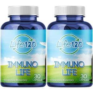 Life 120 - Immuno Life - 30 CAPSULE - Integratore alimentare a base di estratti vegetali, vitamine e minerali - Confezione da 2