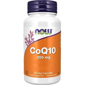 Now Foods, CoQ10 200mg, Coenym Q10, Altamente Dosato, 60 Capsule vegane, Testato in Laboratorio, Senza Glutine, Vegetariano, Senza Soia, Non OGM