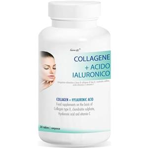 Line@Diet COLLAGENE + ACIDO IALURONICO Line@ |30 cpr| UOMO&DONNA | Elasticità PELLE | Legamenti | Muscoli e Articolazioni| COLLAGENE idrolizzato|CONDROITINA | ACIDO IALURONICO | VITAMINA C
