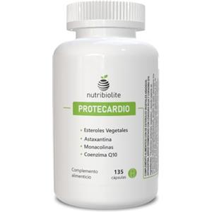 Nutribiolite Riso Rosso Fermentato, Fitosteroli, Coenzima Q10 e una Dose Concentrata di Astaxantina per Colesterolo e Trigliceridi. 135 Capsule Vegane senza Additivi - Integratore Alimentare Protecardio