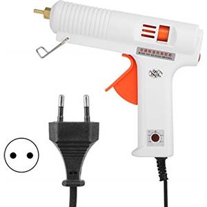 Walfront Pistola Colla a Caldo AC100-240V 150W Colla a Caldo Pistola a Caldo Professionale per Riparazioni Domestiche Artigianato Fai-da-te, Bianco (EU Plug)