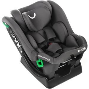 Nurse Traffic, Seggiolino Auto iSize, 40 a 150 cm, 0 a 12 anni, Senza Isofix, Ampia Reclinazione, 13 Posizioni Poggiatesta, Grigio