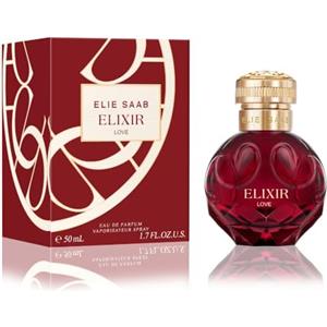 Elie Saab - Elixir Love Eau de Parfum 50 ml - Profumo Donna - Fragranza Chypre Fiorito Fruttato - Note Floreali e Fruttate - Flacone Gioiello in Vetro Rosso