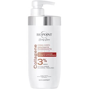 Biopoint - Crema Corpo Idratazione Rassodante, Azione Elasticizzante per tutti i tipi di Pelle, con 3% di Collagene, Dona Luminosità, Morbidezza e Idratazione fino a 72h, 500 ml