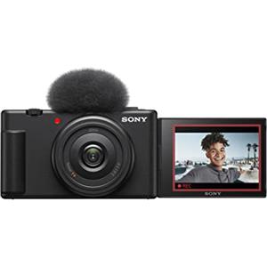 Sony Vlog camera ZV-1F di | Fotocamera digitale (schermo orientabile, video in 4K, slow motion, funzionalità per vlog) - Nera