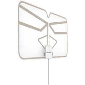 Meliconi Antenna TV Amplificata FLEXI per interni - DVB-T2 HEVC, DVB-T HD, Radio DAB+, Portata 30 km, USB, Interna, Ripiegabile, Filtro LTE/5G, per Casa e Camper