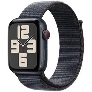 Apple Watch SE (2ª gen.) GPS + Cellular 44 mm Smartwatch con cassa in alluminio Mezzanotte e cinturino Sport Loop Inchiostro. Tracker per fitness e sonno, Rilevamento incidenti, Carbon Neutral