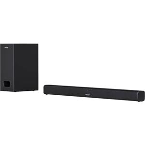 Sharp HT-SBW110 Soundbar con Subwoofer, 180 W, streaming di musica wireless Bluetooth, lunghezza 80 cm e altezza 6 cm
