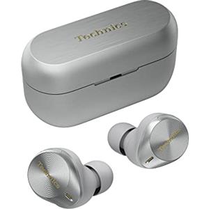 Technics EAH-AZ80E-S Auricolari Wireless con Noise Cancelling, Bluetooth Multipoint 3 Dispositivi, Auricolari In-Ear, Cuffie con Microfono Integrato, Adattabili, Argento