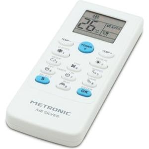 Metronic 495348 - Telecomando universale per condizionatori e pompe di calore, ricerca automatica per marca o per modello, timer, 5 modalità di funzionamento, bianco
