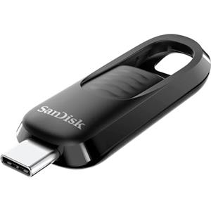 SanDisk 512GB Ultra Slider Unità Flash, chiavetta USB Type-C, fino a 400 MB/s, USB 3.2 Gen 1, con connettore retrattile, Nero