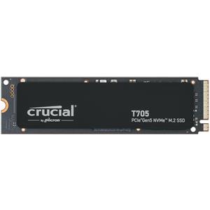 Crucial T705 SSD 4TB PCIe 5.0 x4 Gen5 NVMe M.2, Velocità fino a 14100 MB/s Lettura, 12600 MB/s in Scrittura, Per PC desktop, TLC NAND, Hard Disk Interno - CT4000T705SSD3