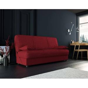 Dmora Divano Letto 3 Posti Alvaro 81x180 cm Nero Contenitore di Apertura Click-clack, Reclinabile