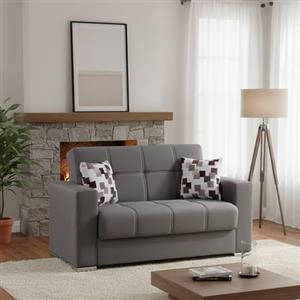 Dmora Divano Letto 2 Posti Manuel 85x160 cm Nero Contenitore Reclinabile, di Apertura Click-clack