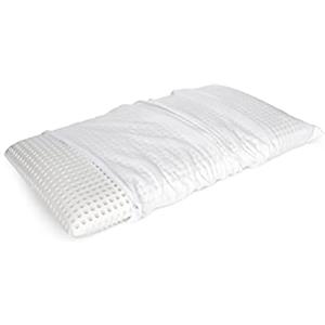 Dmora Talamo Italia - Cuscino per letto, 100% Made in Italy, Guanciale sfoderabile a saponetta in Memory Foam forato, Anallergico e Traspirante, 70x39x h10 cm