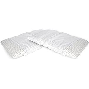 Dmora Talamo Italia - Set di 2 Cuscini per letto, 100% Made in Italy, Guanciale sfoderabile a saponetta in Memory Foam forato, Anallergico e Traspirante, 70x39xh10 cm