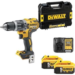 DEWALT Trapano avvitatore a percussione senza spazzole 18V XR, 2 X 5Ah, DCD796P2-QW