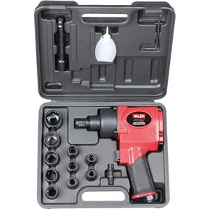 Valex Avvitatore Pneumatico ad Impulsi con Bussole, Nero, 1/2" Attacco Quadro, in Valigetta