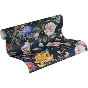 A.S. Création Livingwalls Jette 37337-6 Carta da parati in tessuto non tessuto, in tinta unita, da 10,05 m x 0,53 m, di colore blu-verde-rosso, Made in Germany, 373364 37336-4