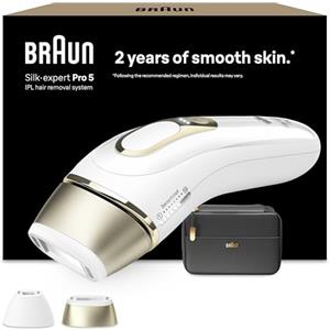 Braun Silk·expert Pro 5 Epilatore Luce Pulsata, Depilatore Corpo Donna, Alternativa All'Epilazione Laser, Laser Peli Donna, Con Custodia, 2 Testine, Luce Pulsata Braun, Idea Regalo, PL5140